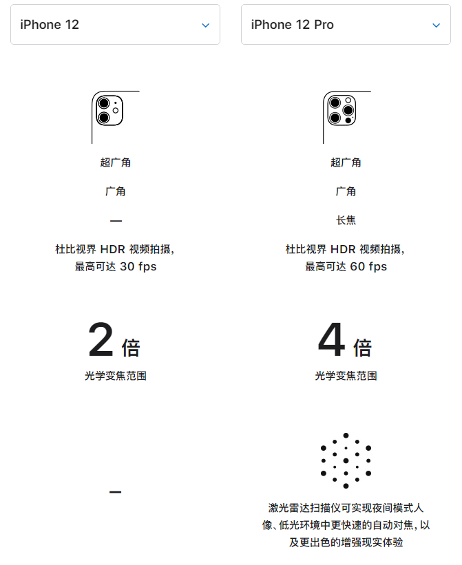 九所镇苹果手机维修分享苹果 iPhone 12 与 iPhone 12 Pro 选哪款 
